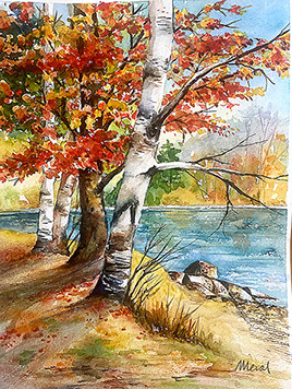 Painting by Meral Altinbilek shown at Timeless Terrains, 2024 (2 of 2)