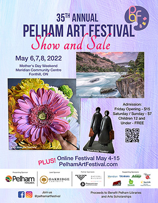 35th Pelham Art Festival, May 6 to 8, 2022 (festival website)
