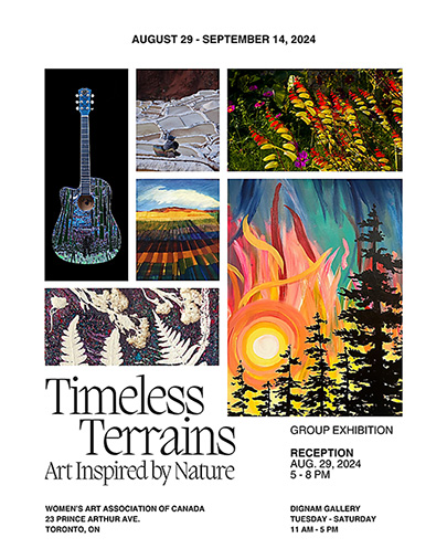 Timeless Terrains: Art Inspired by Nature exhibition at the Dignam Gallery, Toronto, 2024